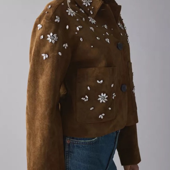 NWT - BLANKNYC Favorite Duo Embellished Faux Suede Jacket - Picture 5 of 9